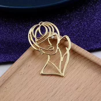 Красота Леди Броши Женщины Девушка Фигура Офис Повседневная Брошь Булавки Подарки золотой