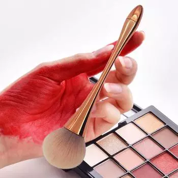 Красота Макияж Кисть для румян для бровей Кисть для теней для век Кисть для макияжа золотой