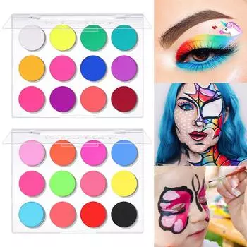 Красота Макияж Тени для век Рисование человеческого лица Граффити Краска для лица Тени для век Легко смываемая Краска для лица Макияж