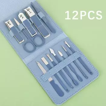 Красота плоскогубцы кусачки для ногтей педикюр маникюрные инструменты набор кусачек для ногтей из нержавеющей стали 12pcs розовый