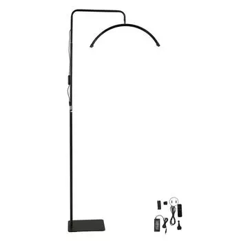 Красота светодиодная лампа полумесяц кольцо макияж бровей дистанционно управляемая лампа с подставкой для телефона вилка США