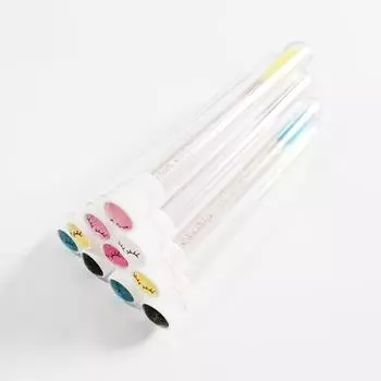 Красота Тушь для ресниц Щеточка Тюбик с дрелью Смайлик Ресницы Расческа Тюбик Тушь Щеточка Отдельная Многоцветная Дополнительная Щеточка для туши с блестками 1