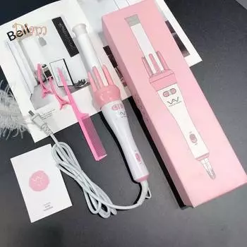 КРАСОТА-УХОД ЗА ВОЛОСАМИ Автоматическая вращающаяся керамическая щипцовая палочка для завивки термостойких бигуди, инструмент для укладки *EU Plug