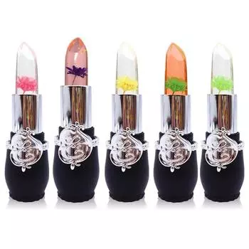Красота Яркий Цветок Кристалл Желе Помада Изменение Температуры Цвета Губ