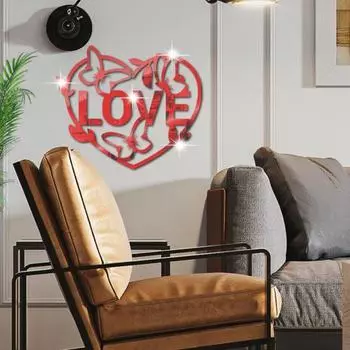 Красота Зеркало Поверхность Самоклеящийся Фон Наклейка Настенная Наклейка Телевизор для Гостиной серебряный