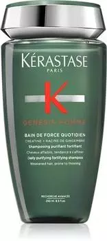 Krastase Genesis Homme Bain de Force Quotiden shampoing nettoyant et nourrissant pour cheveux affaiblis ayant tendance tomber TU прозрачный