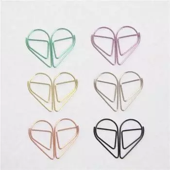 Краткая стильная металлическая скрепка в форме капли, закладка, канцелярские принадлежности, школьные канцелярские принадлежности, Escolar Papelaria синий