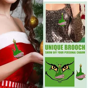 Кража броши на палец рождественского персонажа со звездой, рождественские украшения, украшения в виде броши со звездами, рождественские подарки One Size