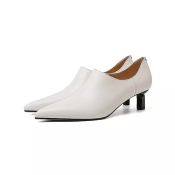 Krazing Pot из коровьей кожи, офисные женские летние туфли на шпильке с острым носком, пикантные женские туфли-лодочки