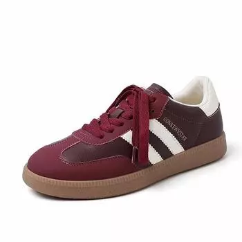 Krazing Pot Кроссовки из коровьей кожи весна-осень-лето на плоской платформе со шнуровкой, разноцветные, женские, удобные, повседневные туфли 35 бежевый