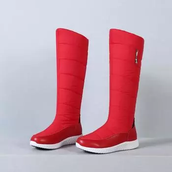 Krazing Pot Microfiber Down Fiber Tarpaulin Autumn Winter Shoes Med Heels Size 44 Wedges Super Size Snow Boots Round Toe Keep Warm Thigh High Boots 35 чёрный