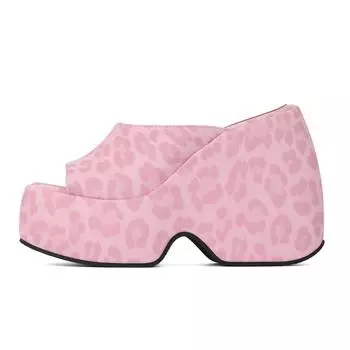 Krazing Pot Мюли из полиуретана, летние, размер 43, женские босоножки на платформе с узорами в горошек, очень высокие каблуки, женские сандалии с открытым носком 35 слоновая кость