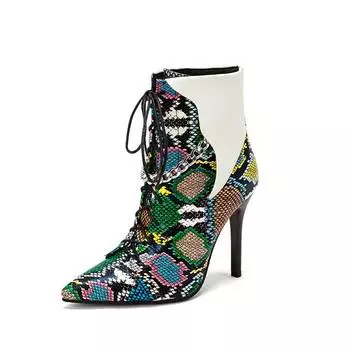 Krazing Pot Полиуретановые осенне-зимние туфли 47 размера 48 супер размера сексуальные ботинки с острым носком белого цвета на шнуровке ботильоны 34