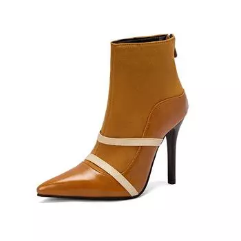 Krazing Pot полиуретановые туфли осень-зима 47 размер 48 супер размер сексуальные ботинки с острым носком на молнии сохраняющие тепло ботильоны 34 чёрный