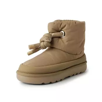 Krazing Pot Пуховая зимняя обувь из натуральной шерсти, зимние сапоги, женские теплые ботильоны на шнуровке 35 чёрный