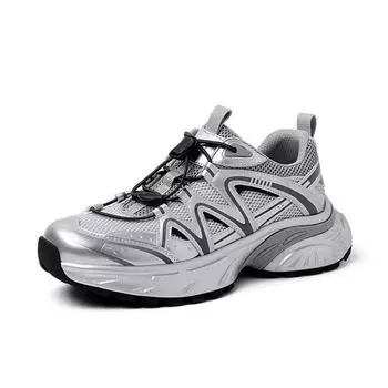 Krazing Pot Сетка из микрофибры весна осень лето белые кроссовки на платформе слипоны женские повседневные туфли 35 бежевый