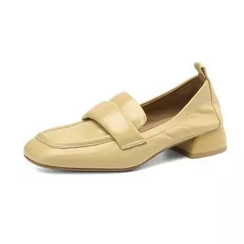 Krazing Pot, весенние туфли на низком каблуке из коровьей кожи с квадратным носком, лоферы без шнуровки, броги, женские туфли-лодочки для отдыха 34 чёрный