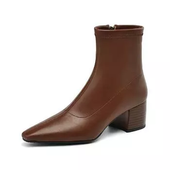 Krazing Pot, зимние ботинки челси из микрофибры на среднем каблуке, женские ботинки на молнии, размер 43, уличная одежда, эластичные ботильоны 34 чёрный