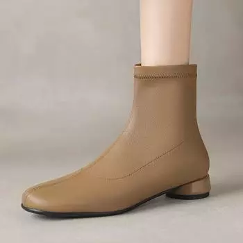 Krazing Pot Зимние ботинки челси на низком каблуке из микрофибры, женские, на молнии, размер 43, уличные, ботильоны 34 чёрный