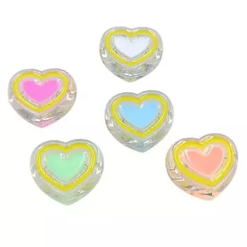 Креатив для изготовления браслета и ожерелья, бусины в форме сердца, акрил, 5 шт., материал, модные капельные масла, свободные бусины, персиковое сердце, креативные ювелирные аксессуары «сделай сам», аксессуары шампанского