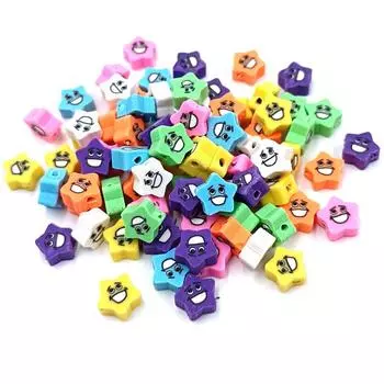 Креатив для ожерелья Изготовление браслетов Педанты Мультфильм Рыба Звезда Креативные подвески DIY Ювелирные аксессуары Смешанные цвета Материал ручной работы Свободные бусины Cartoon Fish