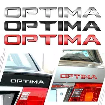 Креативная 3D хромированная металлическая табличка с именем автомобиля, буква, логотип, эмблема, значок, боковая наклейка для автомобиля OPTIMA, аксессуары для стайлинга автомобилей