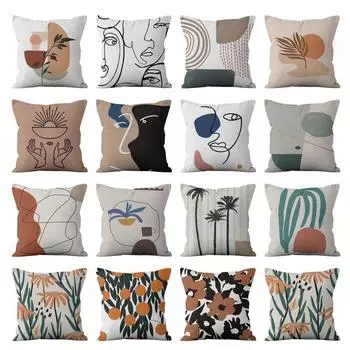 Креативная абстрактная квадратная наволочка, автомобильный диван, офисный стул, мягкая плюшевая наволочка, минималистичный аксессуар для украшения дома 40X40CM