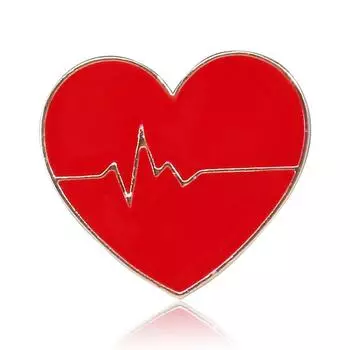 Креативная электрокардиограмма, брошь Love Styling, простая булавка для воротника, фиксированная пряжка для одежды, аксессуары Anti-Light красный