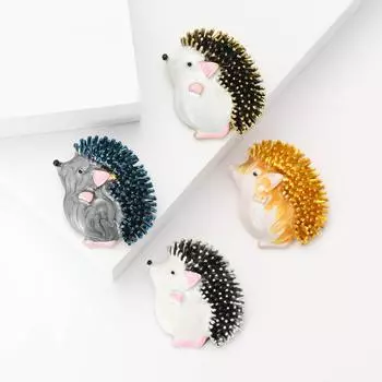 Креативная эмалевая капающая брошь в виде ежа, персонализированный сплав, корсаж с животными, модные аксессуары для одежды, булавка