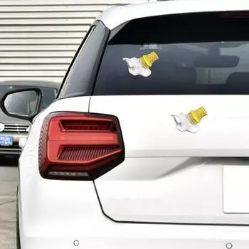 Креативная антибликовая 3D наклейка на автомобиль с изображением падающего мороженого, симпатичные украшения для автомобиля, аксессуары, юмористические украшения для автомобилей и мотоциклов