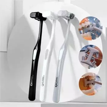 Креативная эргономичная ручка для глубокой чистки зубов белый