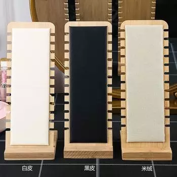 Креативная бамбуковая деревянная рамка для ожерелья, модная рамка для дисплея ювелирных изделий, браслет, поддержка реквизита для демонстрации ювелирных изделий