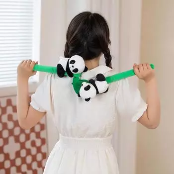 Креативная бамбуковая палка лежащая панда плюшевая кукла зоопарк сувенир плюшевая кукла маленькая подарочная игрушка лежащая панда 32cm0.1kg