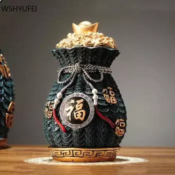 Креативная большая емкость для украшения копилки для дома, гостиной, смоляного мешка для денег, украшения для новоселья, открытия подарков на удачу