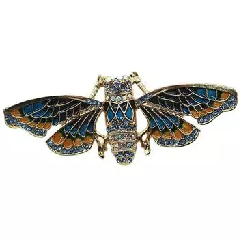 Креативная брошь-бабочка со стразами и эмалью, натуральная мода, насекомое, универсальный значок, одежда для мужчин и женщин