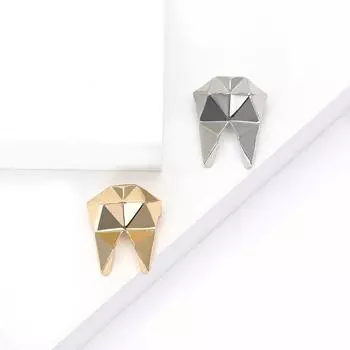 Креативная брошь из блестящего геометрического сплава в виде зубов, универсальная, для мужской и женской одежды, украшение для корсажа