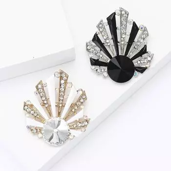 Креативная брошь из сплава со стразами и ракушками, мультяшная морская жизнь, мужская и женская одежда, брошь-украшение, булавка