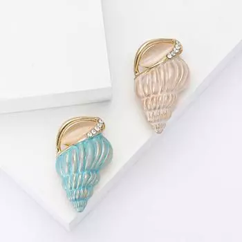 Креативная брошь-ракушка из эмали из сплава, изысканная модная женская брошь для костюма, кардигана, украшения для корсажа