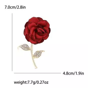 Креативная брошь-роза из сплава и ткани, высококачественный темпераментный женский костюм, кардиган, корсаж, ювелирное украшение, булавка