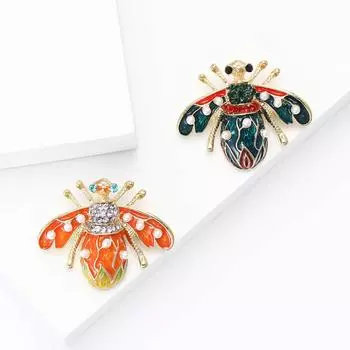 Креативная брошь в виде пчелы из сплава, эмали и страз, индивидуальная универсальная булавка для мужского и женского костюма, украшения на корсаж
