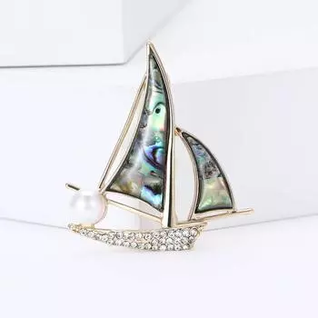 Креативная брошь в виде ракушки-перламутра, модная брошь для мужского и женского костюма, свитера, украшения для корсажа