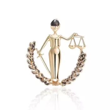 Креативная брошь в виде созвездия Весов из золота и серебра для мужчин и женщин, металлическая праздничная брошь-булавка в подарок