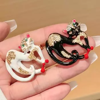 Креативная брошь в виде животного, милая личность, капающий котенок, корсаж, костюм, аксессуары, египетский ошейник для кошек, булавка