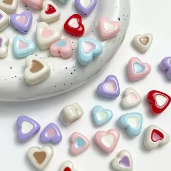 Креативная цепочка для мобильного телефона, 10 шт., аксессуары из макарон из бисера, капающее масло, ожерелье «сделай сам», кулон, любовь, свободные бусины, ювелирный материал, кремовый цвет