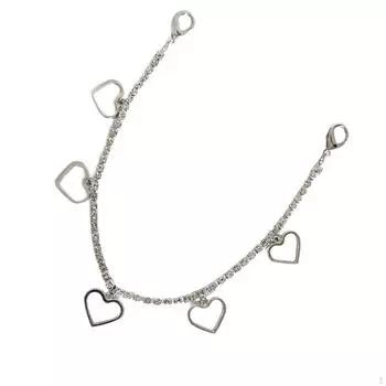 Креативная цепочка с подвесками для обуви со стразами для повседневной обуви Heart