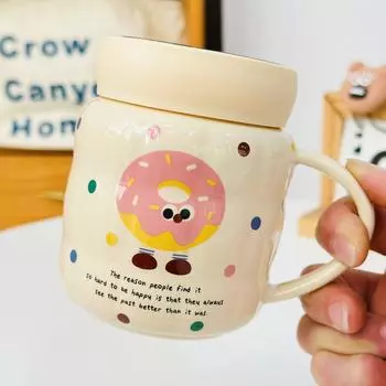 Креативная чашка для воды, милая маленькая чашка-монстр, сувенирная зеркальная чашка, кружка, набор, бытовая керамическая чашка, небольшой подарок 480ML