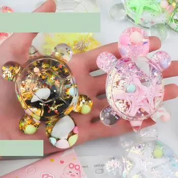 Креативная черепаха Кукла Украшения Зыбучие пески Зыбучие пески Слепая коробка Украшения Аксессуары для салона автомобиля Милая морская звезда Маленькая черепаха 9.3*6.5*3cm