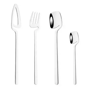 Креативная черная посуда в стиле вестерн из нержавеющей стали, зеркально полированная посуда, набор столовых приборов, кухонный нож, вилка, ложка, набор столовой посуды, свадебный набор 1set серебряный