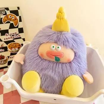 Креативная длинноволосая маленькая кукла-монстр, плюшевая игрушка, уродливая милая кукла, подушка 45cm