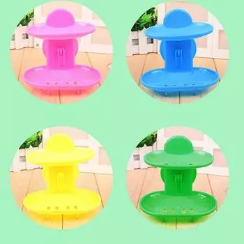 Креативная двухслойная коробка для мыла, мыльница для ванной комнаты, держатель для присоски, контейнер синий